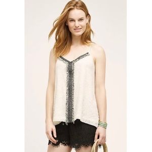 *AKEMI + KIN* Anthropologie Lace & Fringed Crossroads Tank